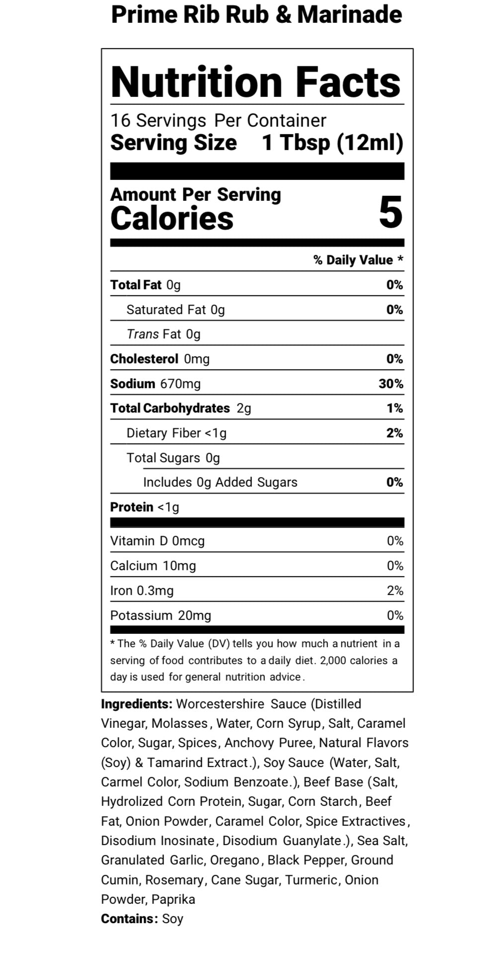 Chuck Roast And Prime Rib Rub & Marinade